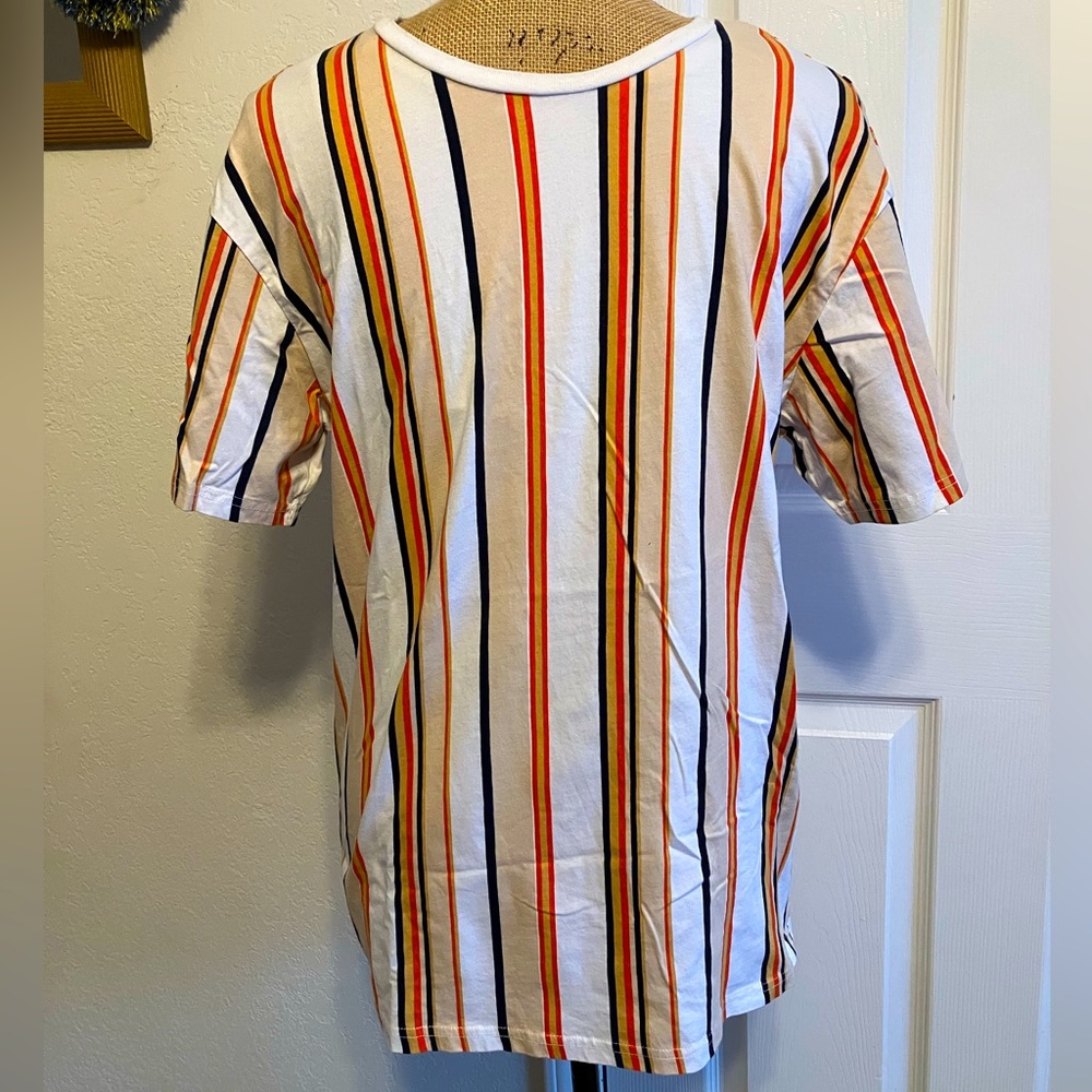 Pacsun Men’s LIKE NEW vertical striped short sleeved 100% cotton crew t-shirt M